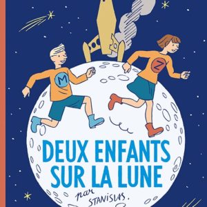 Deux enfants sur la lune